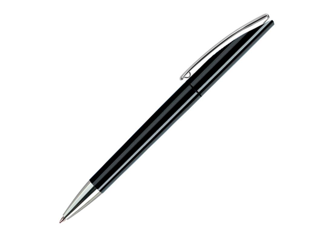 Ручка шариковая, пластик, металл, черный/серебро, EVO