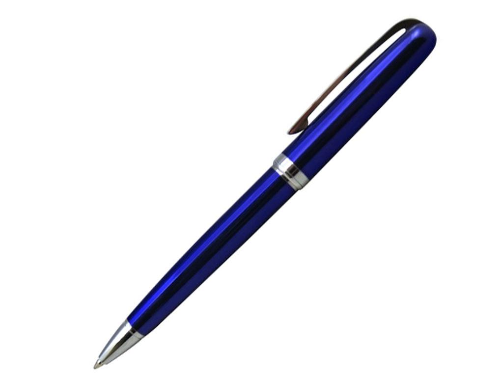 Ручка шариковая, металл, синий/серебро, КОНСУЛ