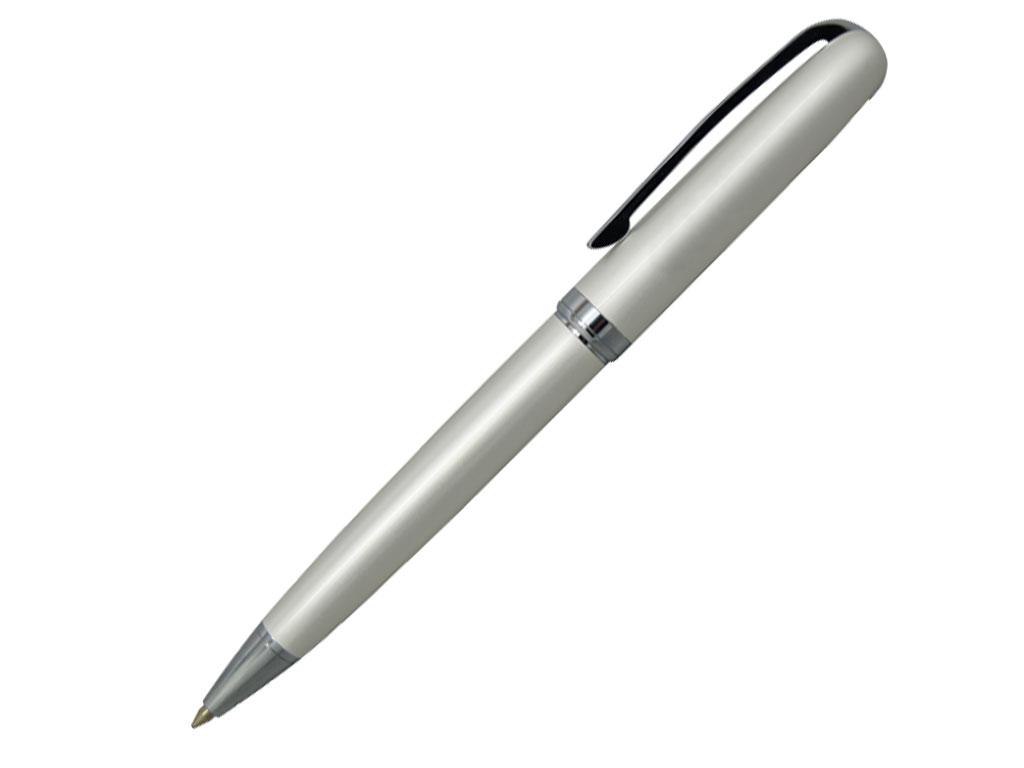 Ручка шариковая, металл, белый/серебро, КОНСУЛ