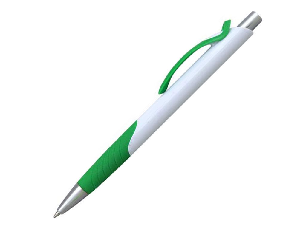 Ручка шариковая, пластик, белый/зеленый, ГАУДИ