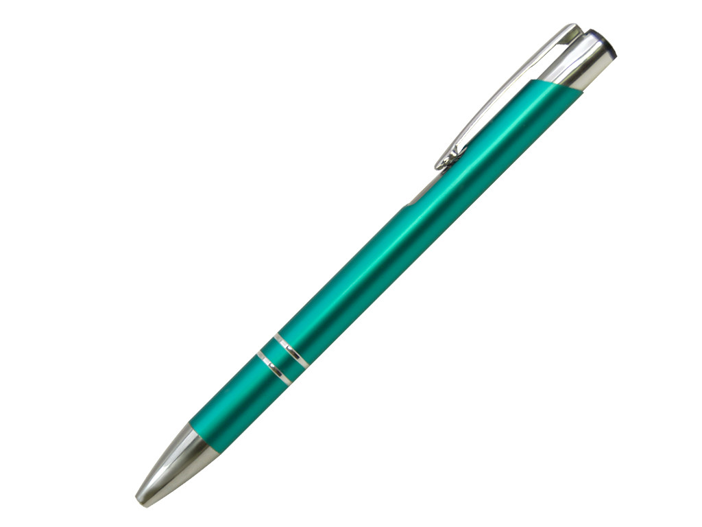 Ручка шариковая, COSMO, металл, бирюзовый/серебро, фото 1