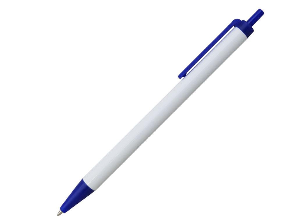Ручка шариковая, пластик,  белый/синий