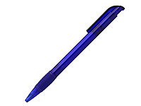 Ручка шариковая, пластик, прозрачный, синий