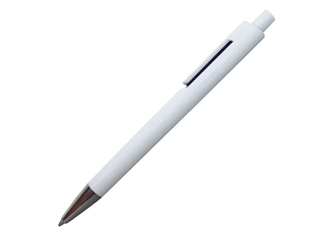 Ручка шариковая, пластик, белый/темно-синий