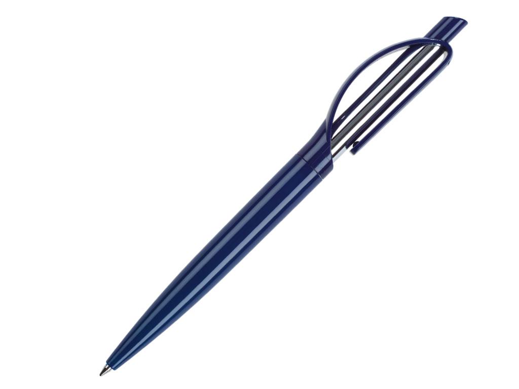 Ручка шариковая, пластик, темно синий/серебро, DOPPIO