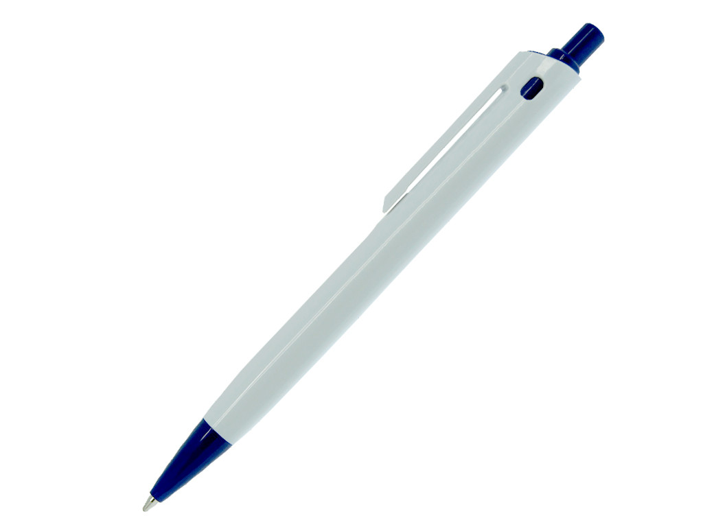 Ручка шариковая, пластик, белый/синий, YES