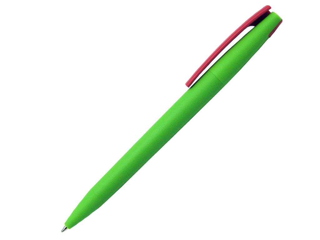 Ручка шариковая, пластик, софт тач, зеленый/красный, Z-PEN