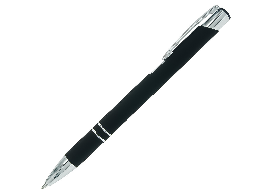 Ручка шариковая, COSMO Soft Touch, металл, черный
