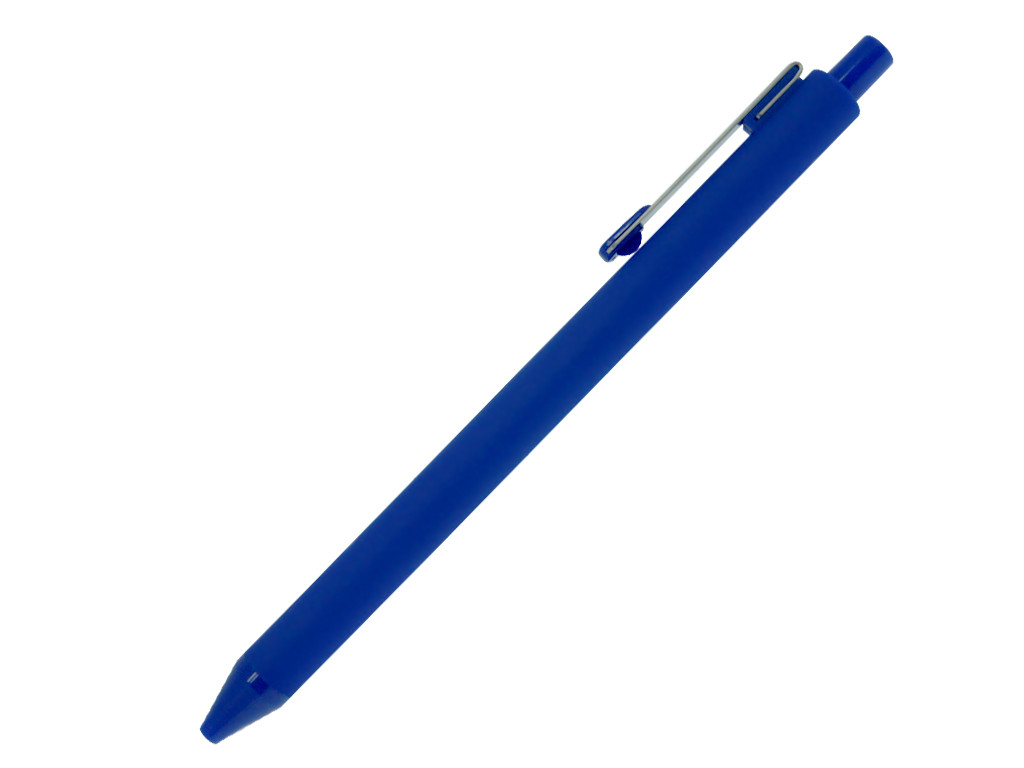 Ручка шариковая, пластик, софт тач, синий/серебро, INFINITY