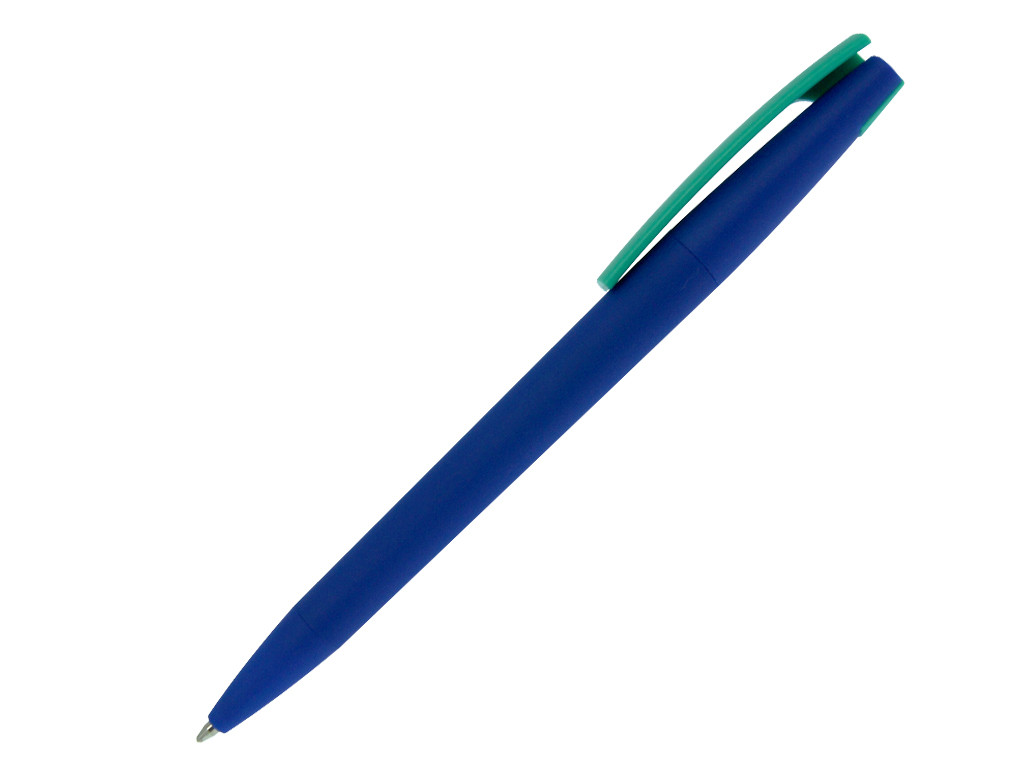 Ручка шариковая, пластик, софт тач, синий/зеленый, Z-PEN Color Mix