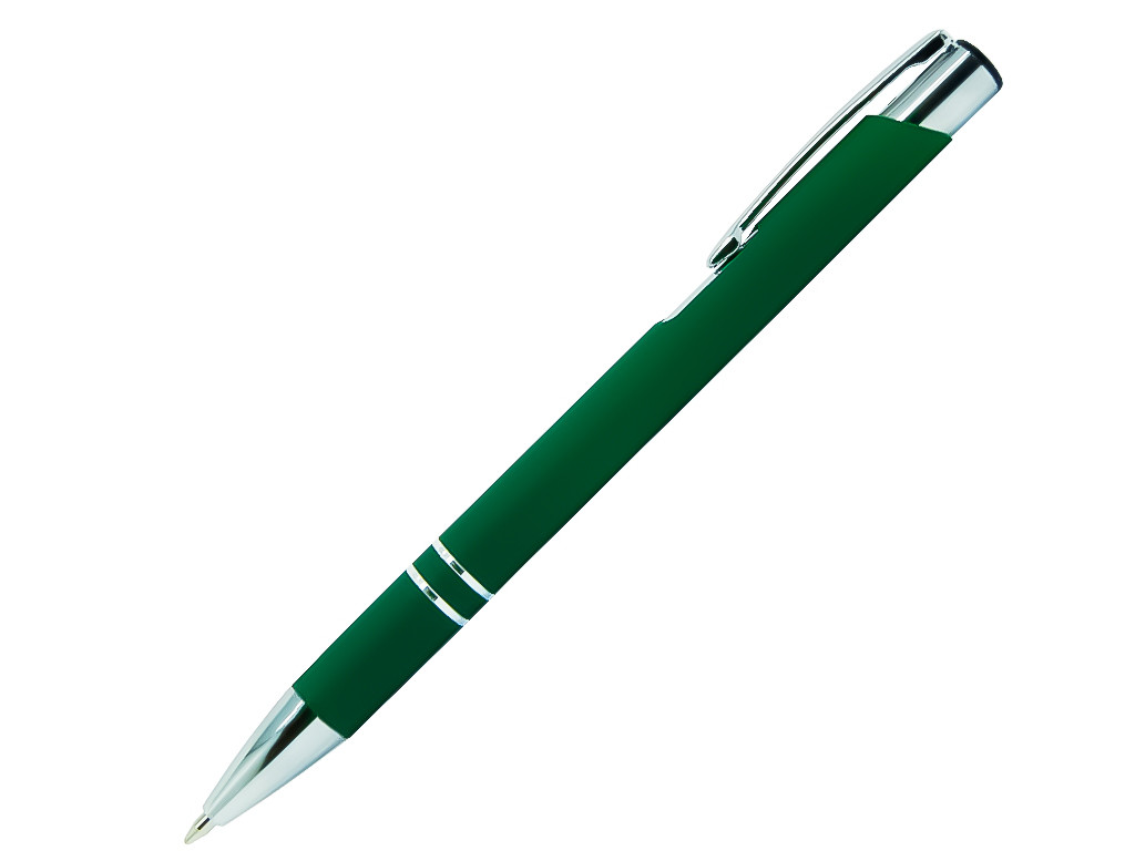 Ручка шариковая, COSMO Soft Touch, металл, темно-зеленый, фото 1
