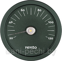Термометр алюминиевый круглый для сауны RENTO, малахит