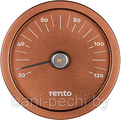 Термометр алюминиевый круглый для сауны RENTO, медь
