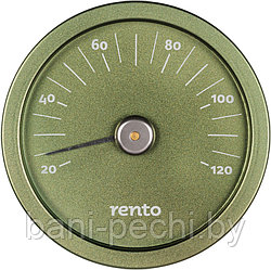Термометр алюминиевый круглый для сауны RENTO, хвоя