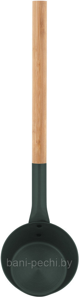 Черпак алюминиевый RENTO с бамбуковой ручкой для сауны, малахит - фото 1 - id-p92790138