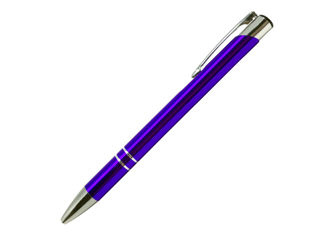 Ручка шариковая, COSMO, металл, фиолетовый/серебро