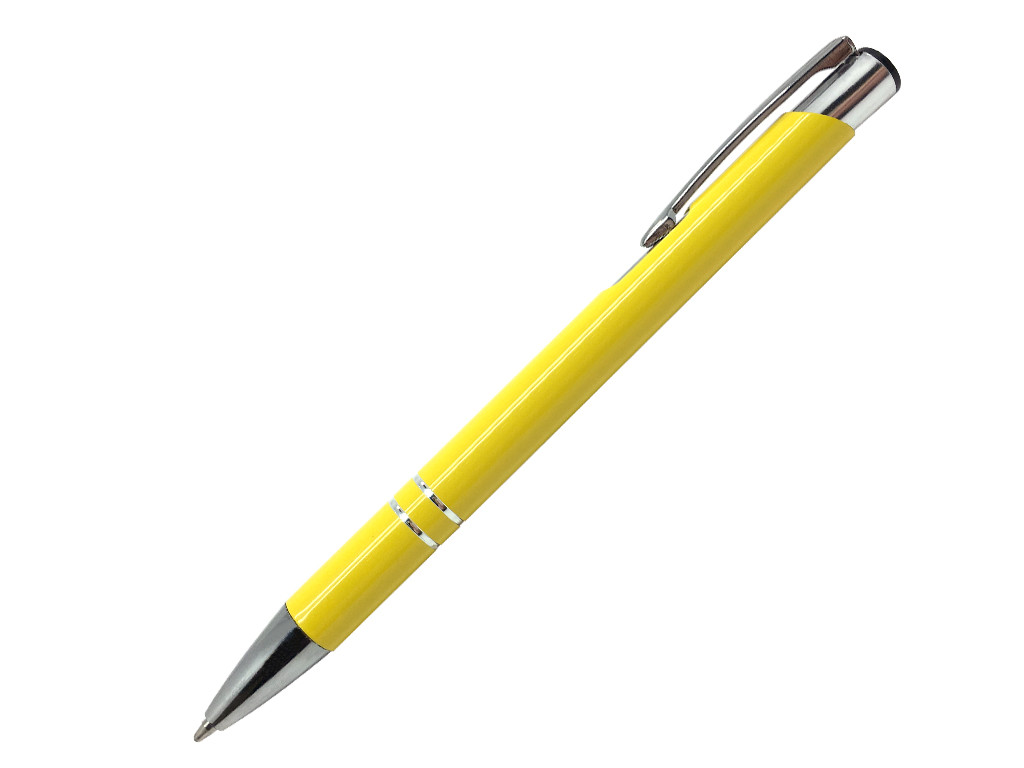Ручка шариковая, COSMO, металл, желтый/серебро, фото 1