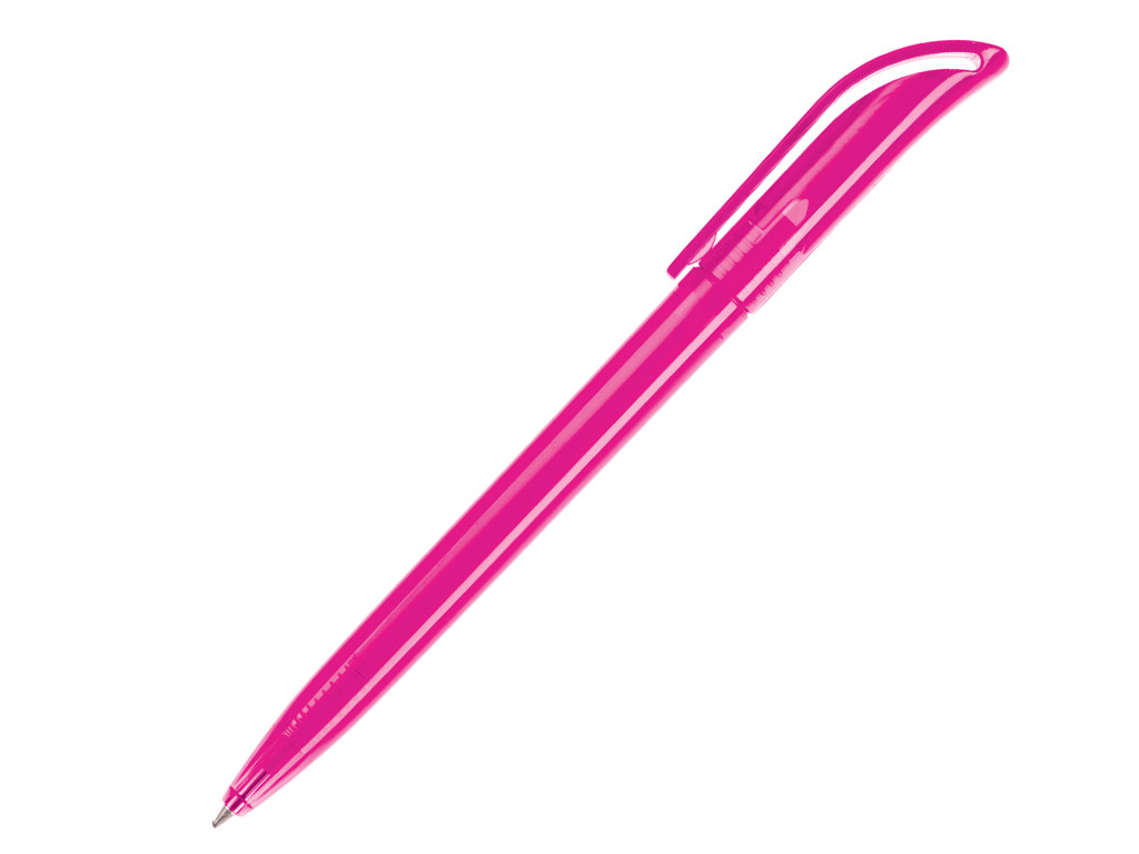 Ручка шариковая, пластик, розовый, прозрачный КОКО