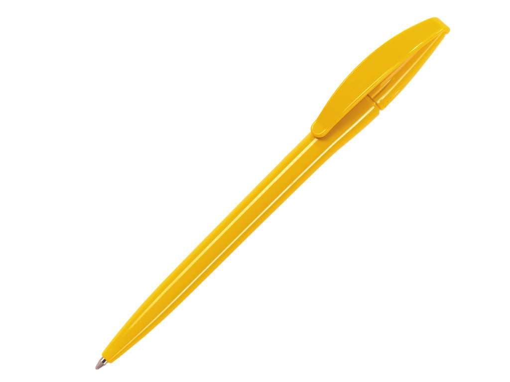 Ручка шариковая, пластик, желтый SLIM