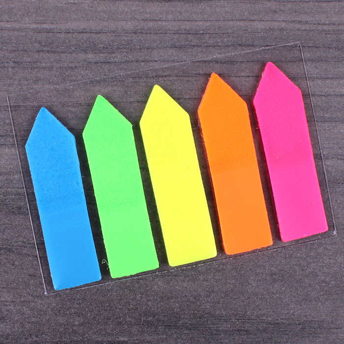 Набор самоклеящих этикеток-закладок (5*25)Darvish пластиковые ассорти в форме стрелки