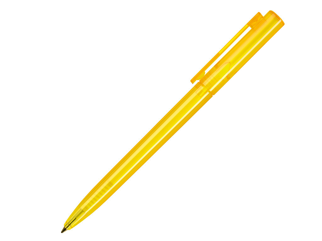 Ручка шариковая, пластик, желтый, прозрачный Paco
