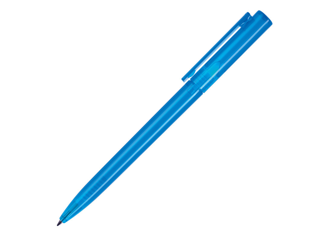 Ручка шариковая, пластик, голубой, прозрачный Paco