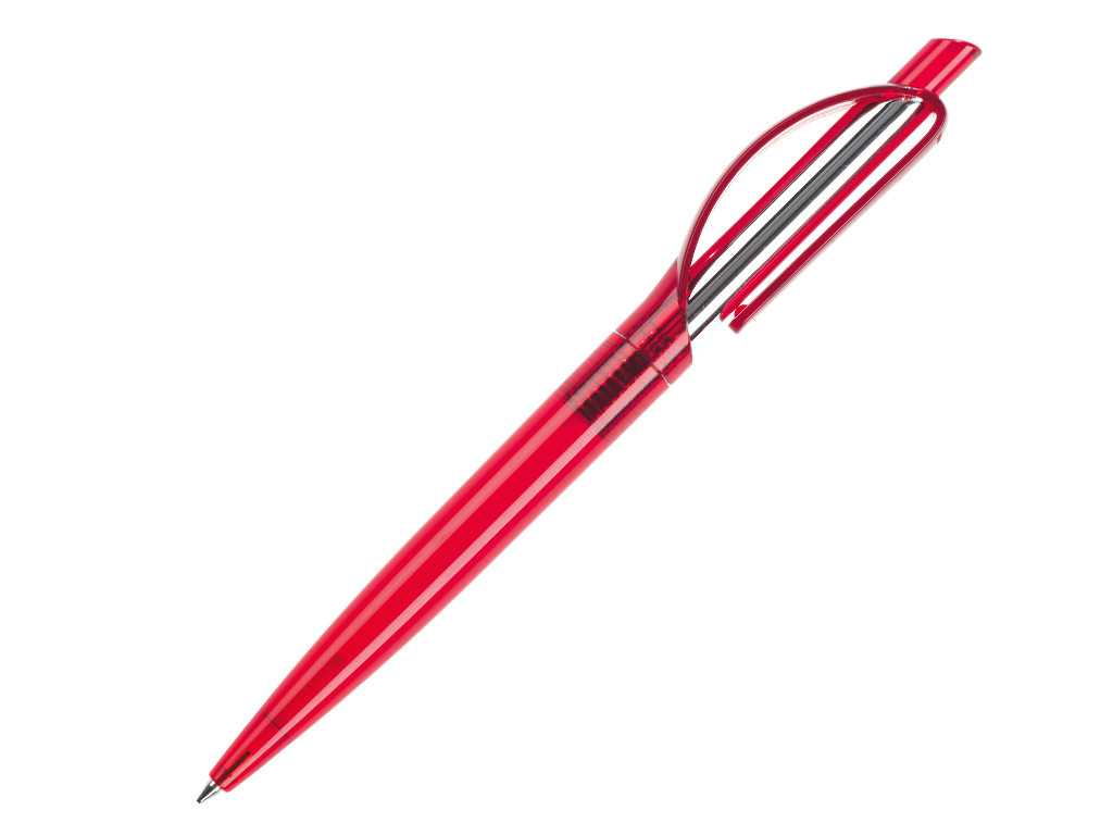 Ручка шариковая, пластик, красный Doppio