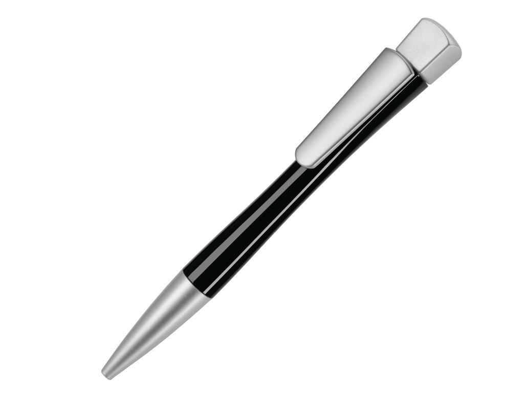 Ручка шариковая, пластик, черный, серебро Lenox