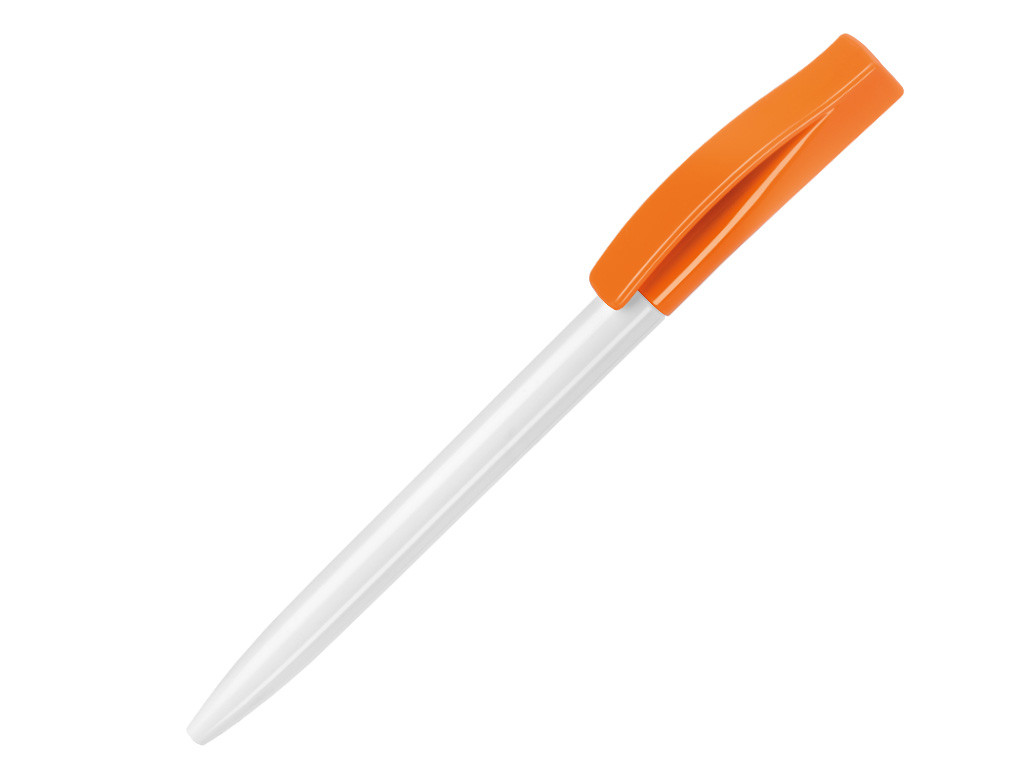 Ручка шариковая, пластик, белый/оранжевый Smart