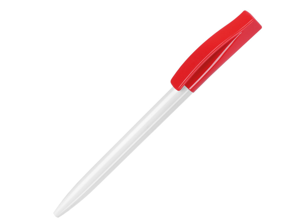 Ручка шариковая, пластик, белый/красный Smart