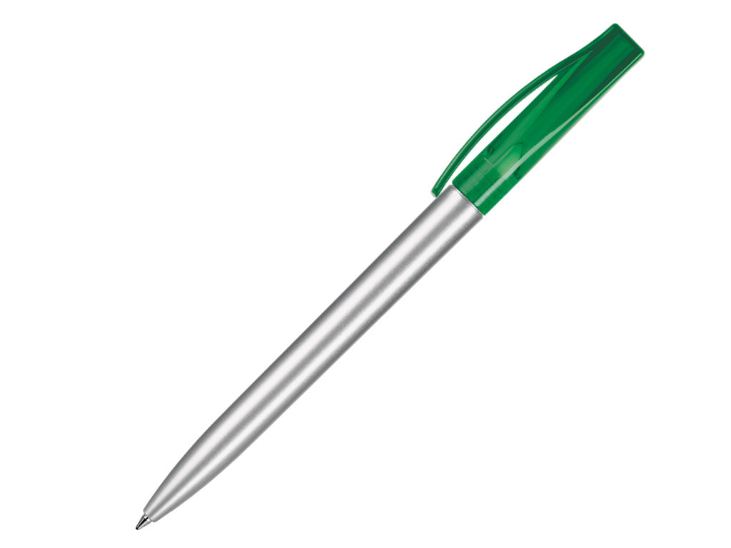 Ручка шариковая, пластик, зеленый/серебро Smart