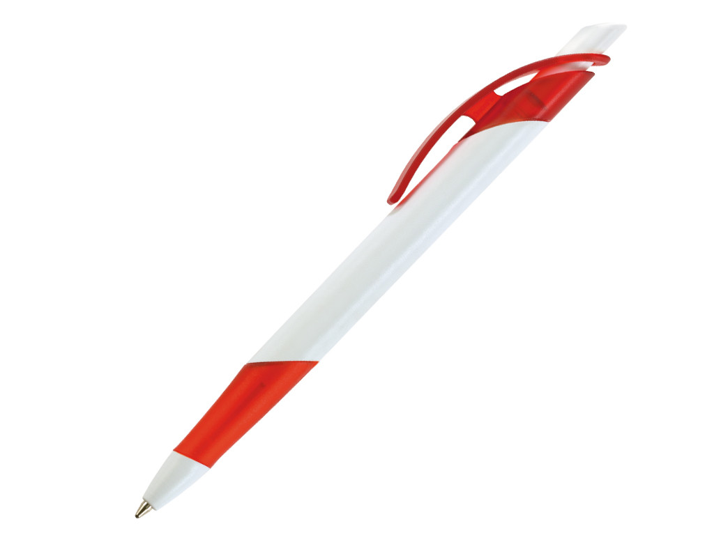 Ручка шариковая, пластик, белый/красный Lotus