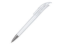 Ручка шариковая, пластик, белый, прозрачный Focus
