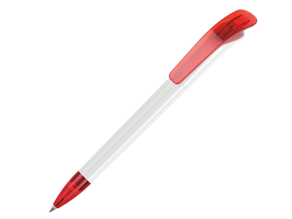 Ручка шариковая, пластик, белый/красный Focus