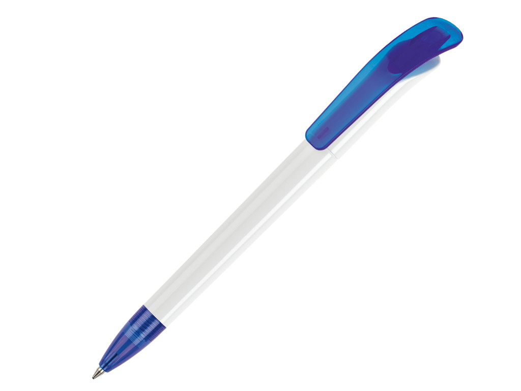 Ручка шариковая, пластик, белый/синий Focus