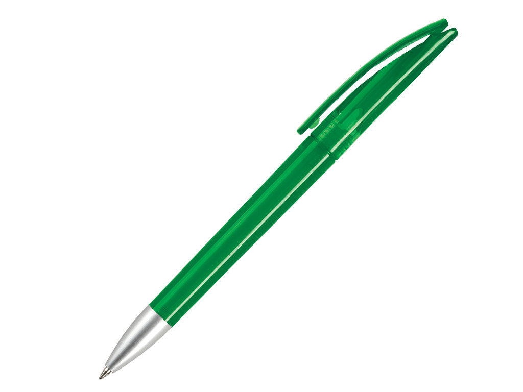 Ручка шариковая, пластик, зеленый, прозрачный Evo
