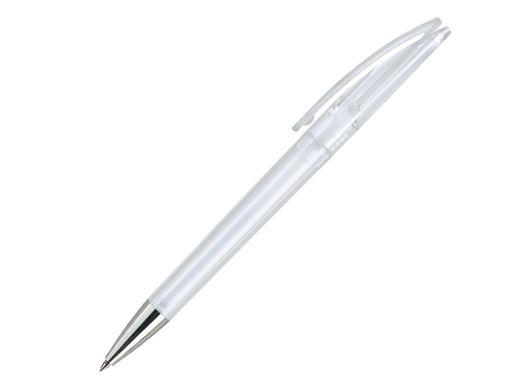 Ручка шариковая, пластик, белый, прозрачный Evo