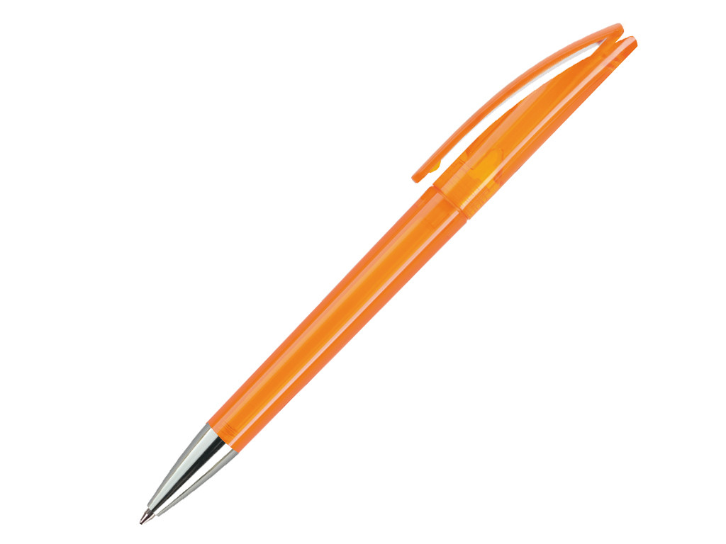 Ручка шариковая, пластик, оранжевый, прозрачный Evo