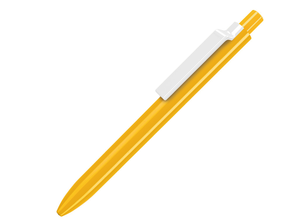 Ручка шариковая, пластик, желтый/белый Eris