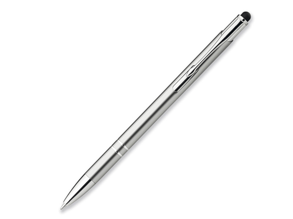 Ручка шариковая, металл, серебро Oleg Slim