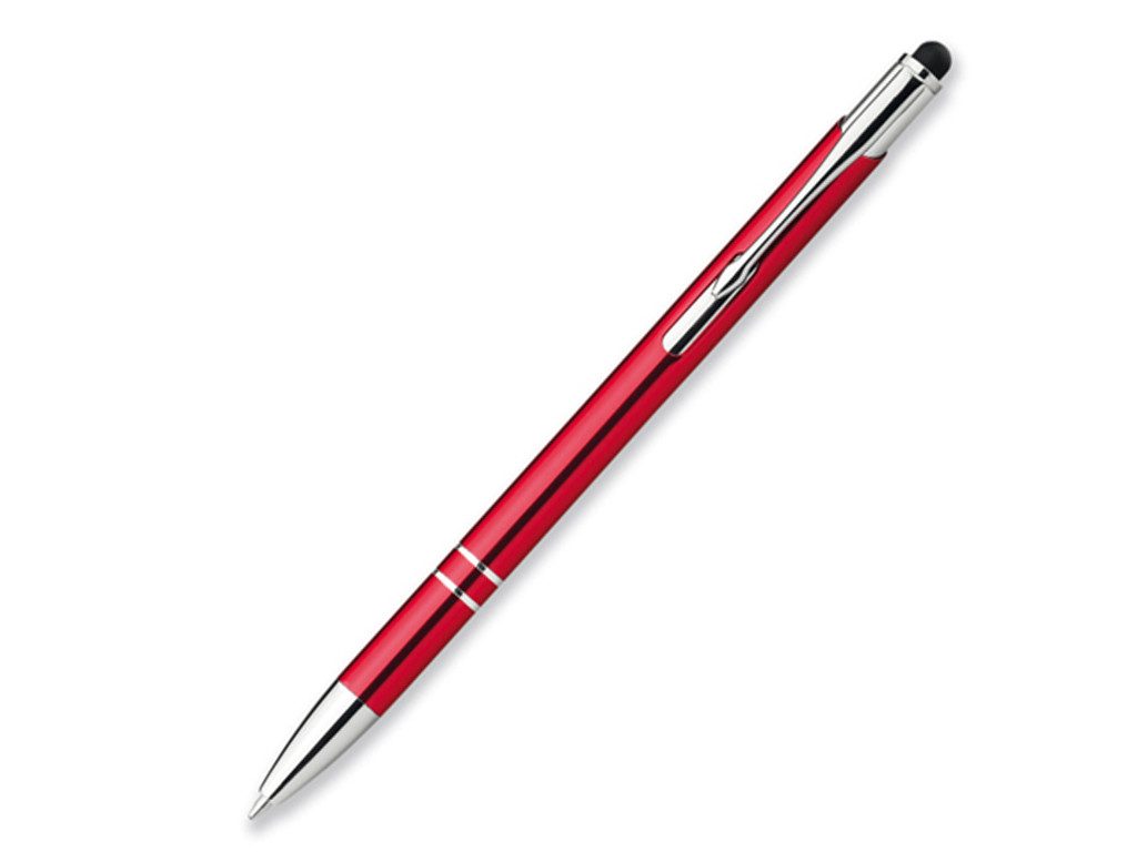 Ручка шариковая, металл, красный Oleg Slim