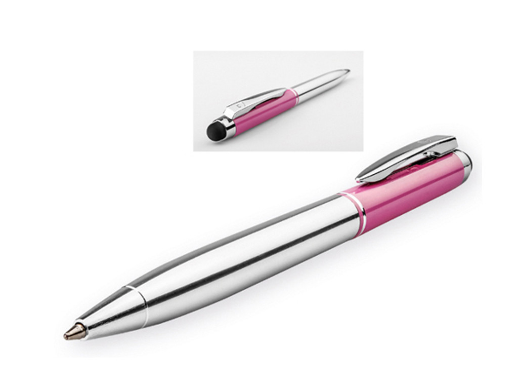 Ручка шариковая, металл, розовый Viera