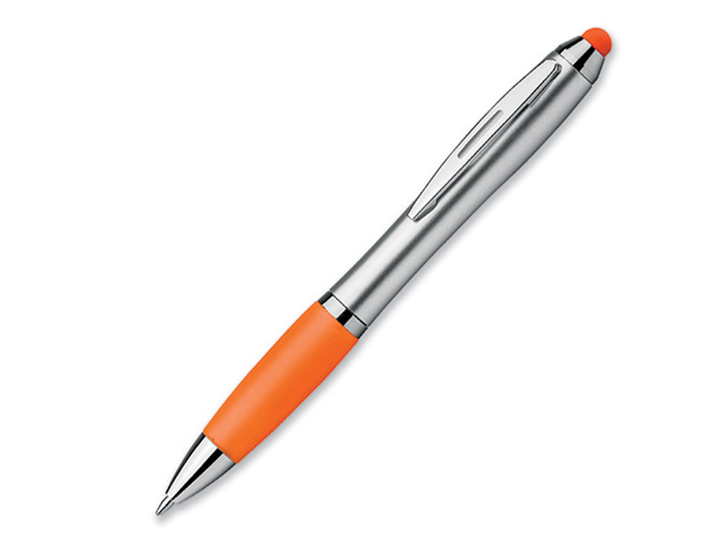 Ручка шариковая, пластик, оранжевый/серебро Arnie