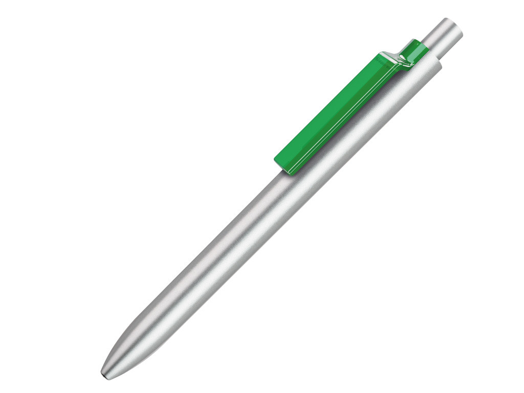Ручка шариковая, пластик, серебро/зеленый Eris