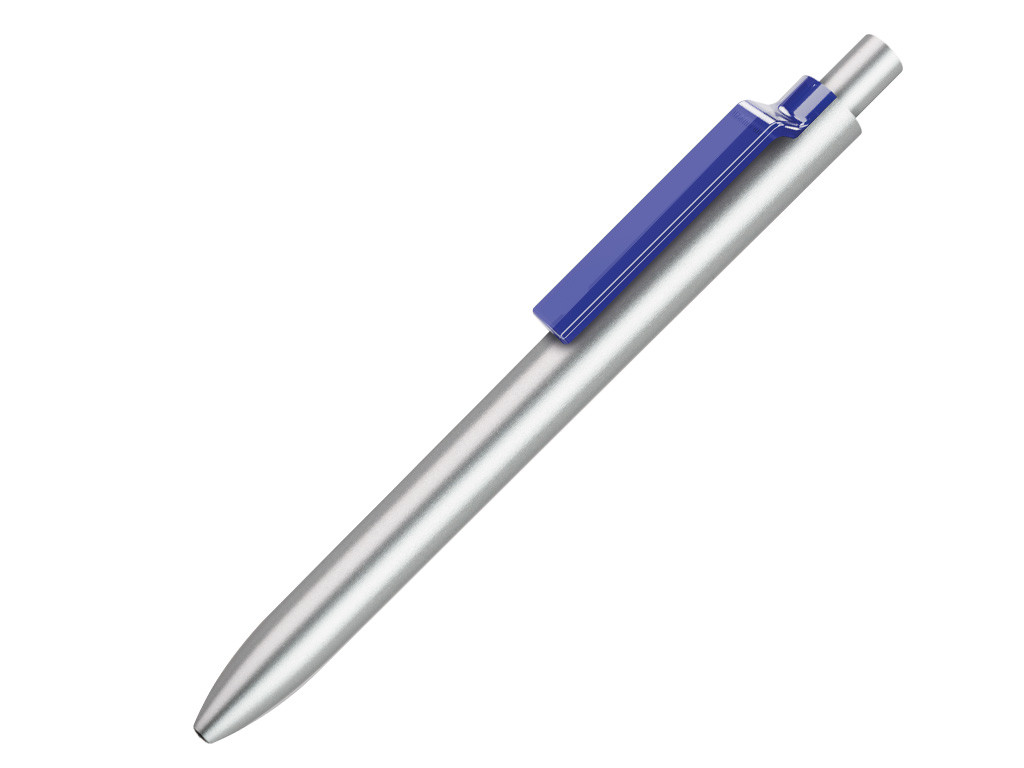 Ручка шариковая, пластик, серебро/синий Eris