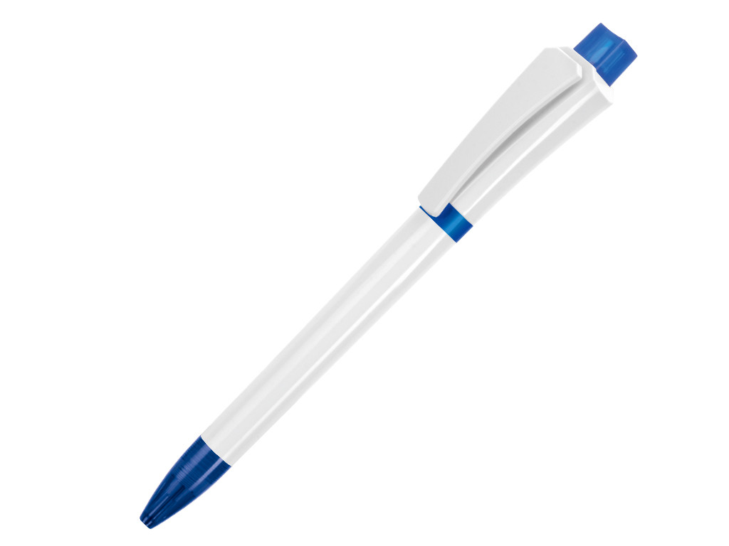 Ручка шариковая, пластик, белый/синий, Optimus