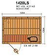 Сауна в сборе SAWO 1420LS интерьер CLASSIC ель без оборудования, фото 3