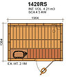 Сауна в сборе SAWO 1420RS интерьер CLASSIC ель без оборудования, фото 3