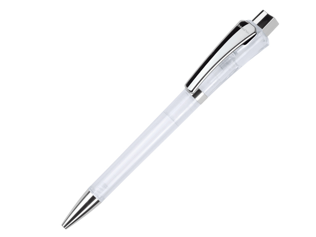 Ручка шариковая, пластик, белый, прозрачный Optimus