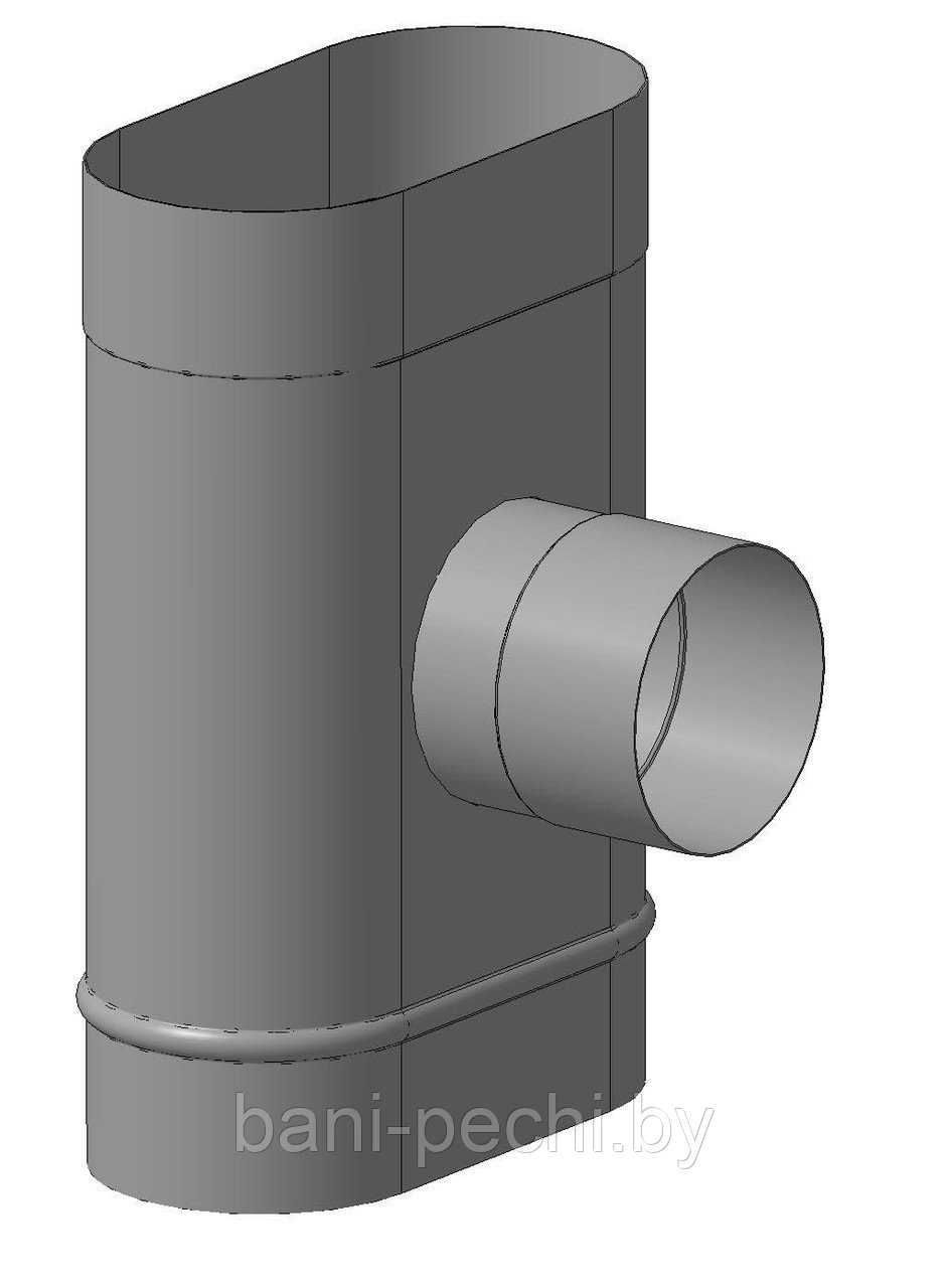 Тройник овальный 90 ф100*200 - 130*240
